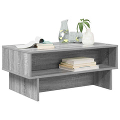 vidaXL Coffee Table Grey Sonoma 80 x 46 x 35 cm Engineered Wood 3