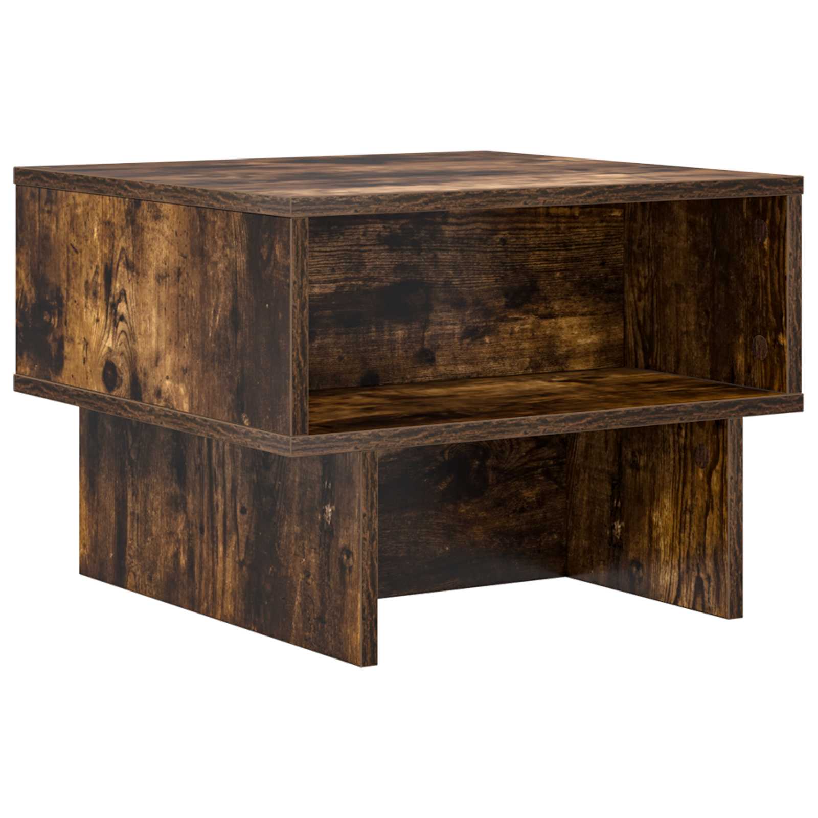 vidaXL Coffee Table Smoked Oak 48 x 46 x 35 cm Engineered Wood 2