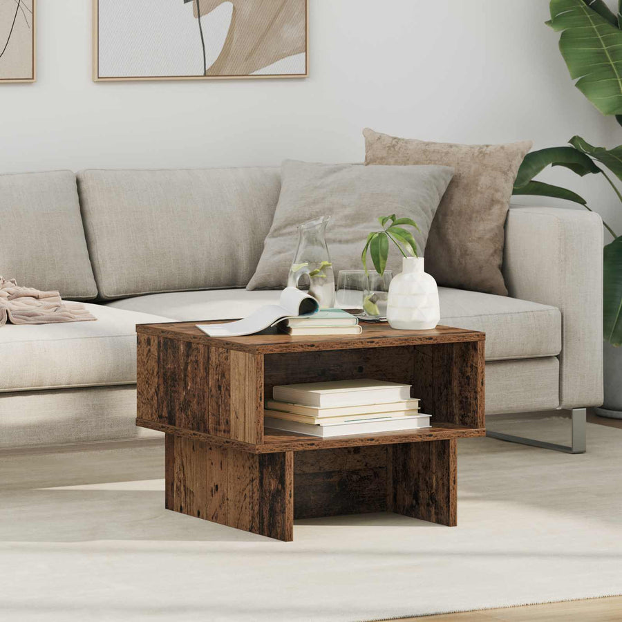 vidaXL Coffee Table Old Wood 48 x 46 x 35 cm Engineered Wood 1