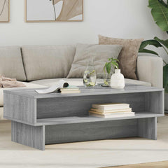 Coffee Table Engineered Wood 100 x 46 x 35 cm Grey sonoma