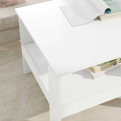vidaXL Coffee Table White 57 x 55 x 45 cm Engineered Wood 4