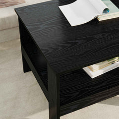vidaXL Coffee Table Black Oak 57 x 55 x 45 cm Engineered Wood 4