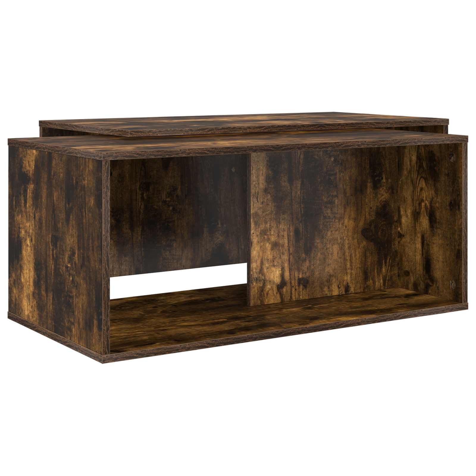 vidaXL Coffee Table Set 2 pcs Smoked Oak 90 x 48 x 40 cm 2