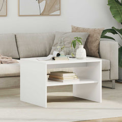 vidaXL Coffee Table White 60 x 50 x 40 cm Engineered Wood 1