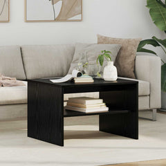 vidaXL Coffee Table Black Oak 60 x 50 x 40 cm Engineered Wood 1