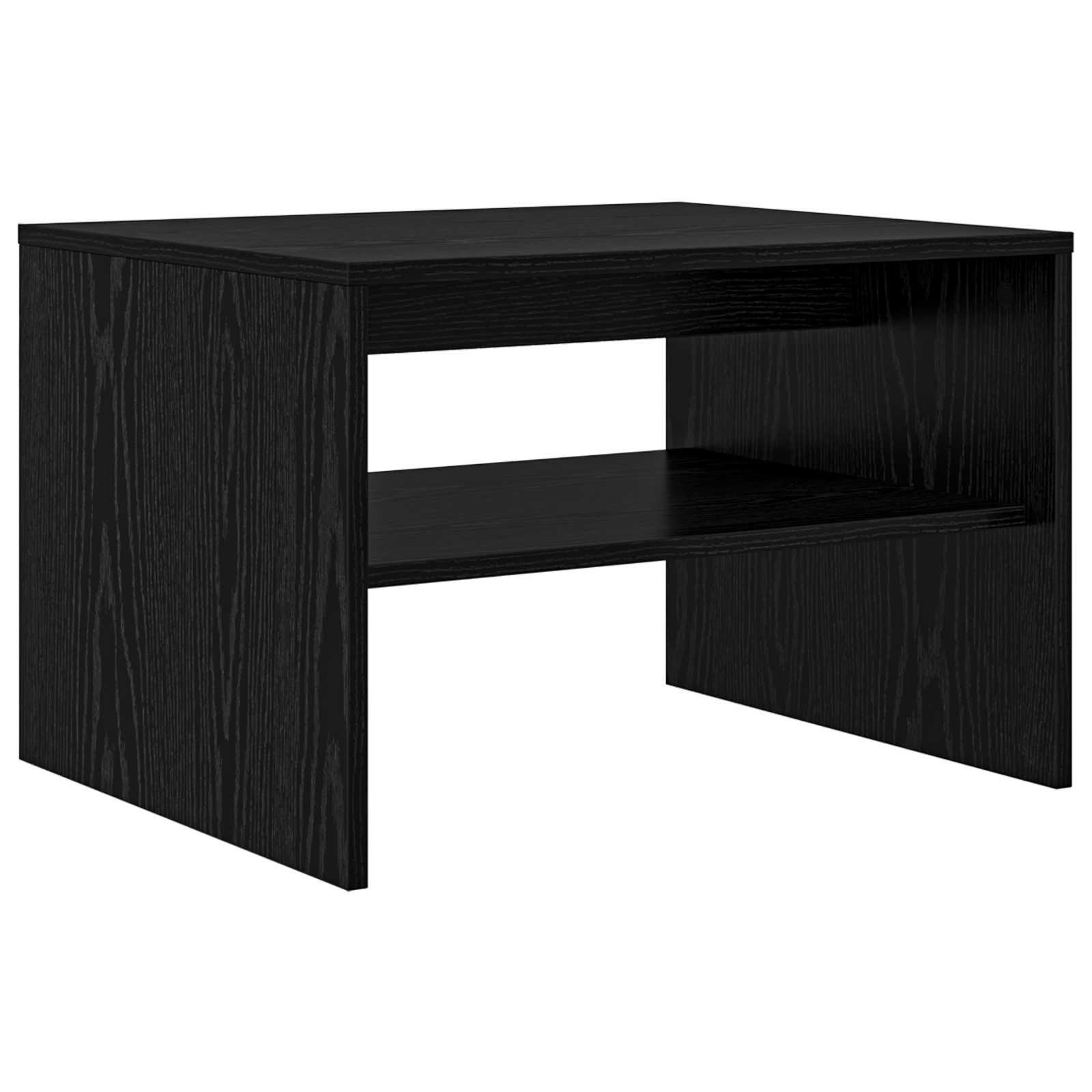 vidaXL Coffee Table Black Oak 60 x 50 x 40 cm Engineered Wood 2