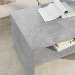 vidaXL Coffee Table Concrete Grey 60 x 50 x 40 cm Engineered Wood 4