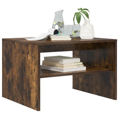 vidaXL Coffee Table Smoked Oak 60 x 50 x 40 cm Engineered Wood 3