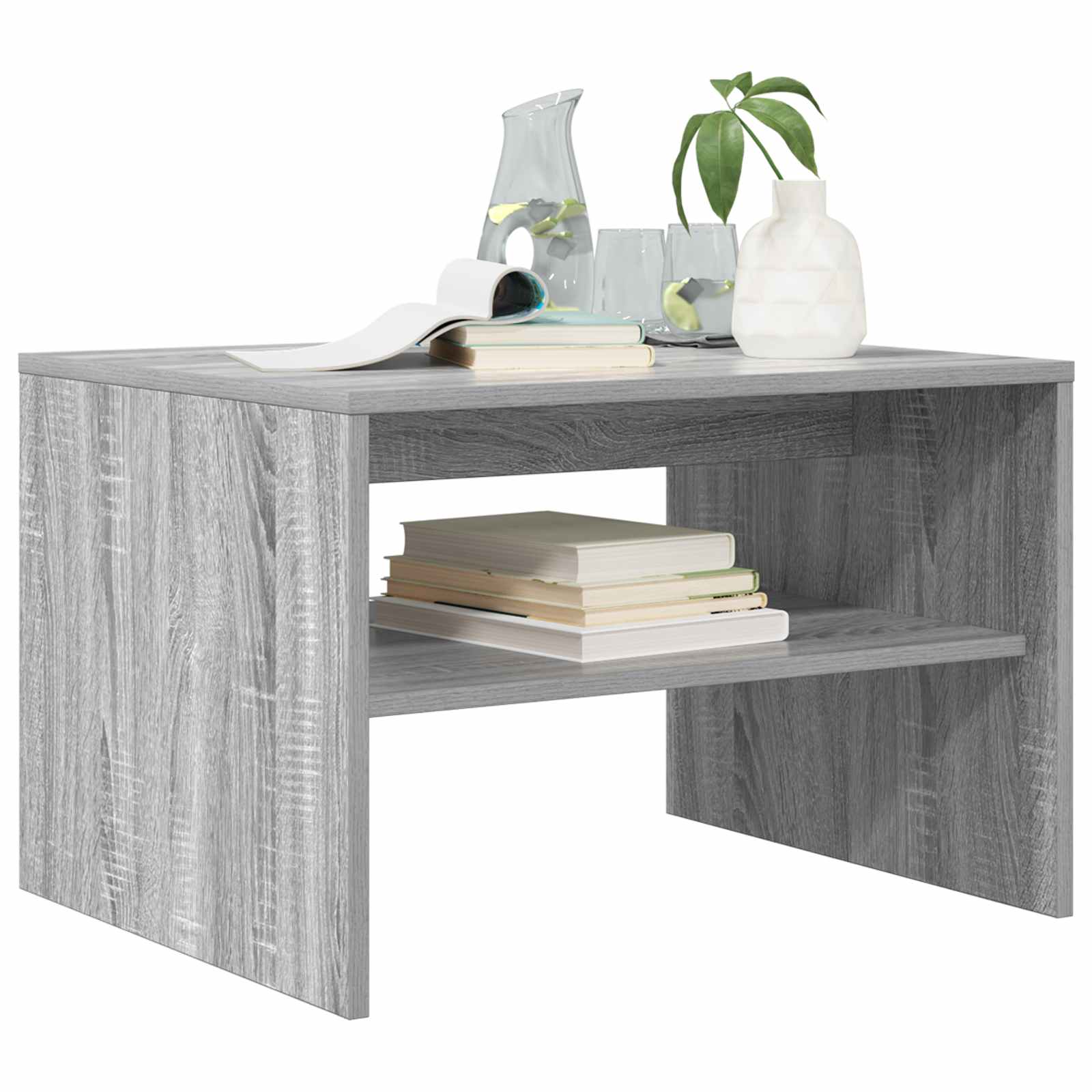 vidaXL Coffee Table Grey Sonoma 60 x 50 x 40 cm Engineered Wood 3