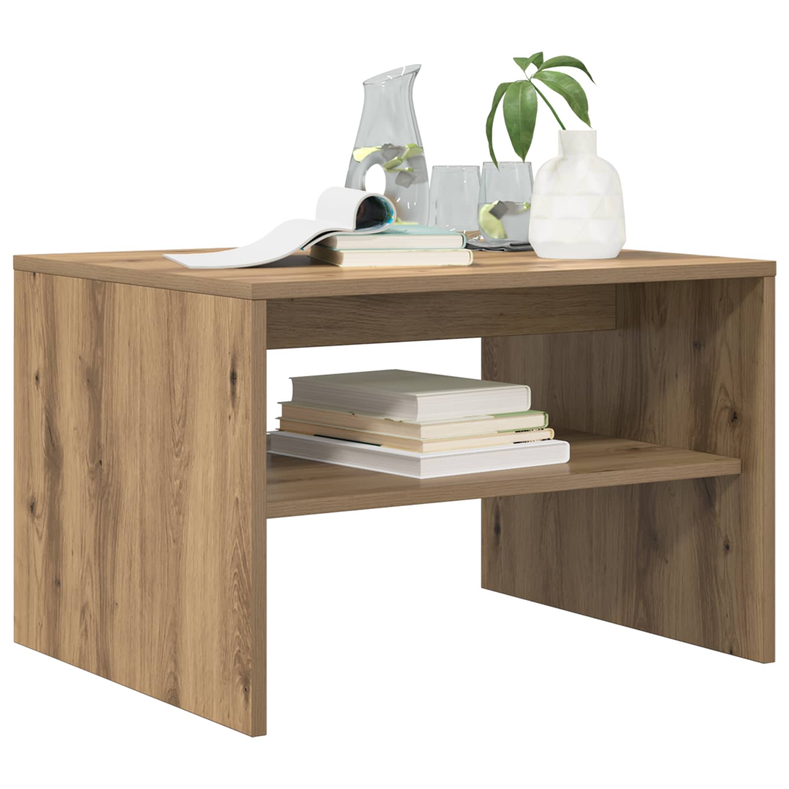 vidaXL Coffee Table Artisan Oak 60 x 50 x 40 cm Engineered Wood 3