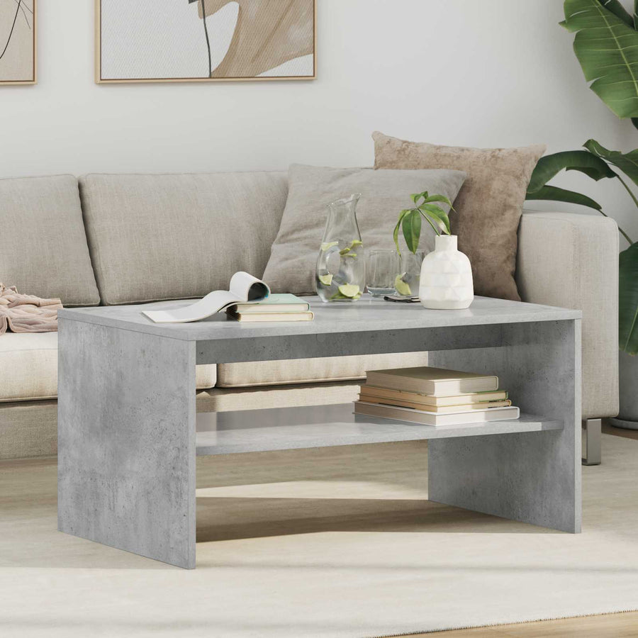 vidaXL Coffee Table Concrete Grey 80 x 50 x 40 cm Engineered Wood 1