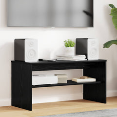 vidaXL TV Cabinet 80 x 35 x 40 cm Black Oak Engineered Wood 1