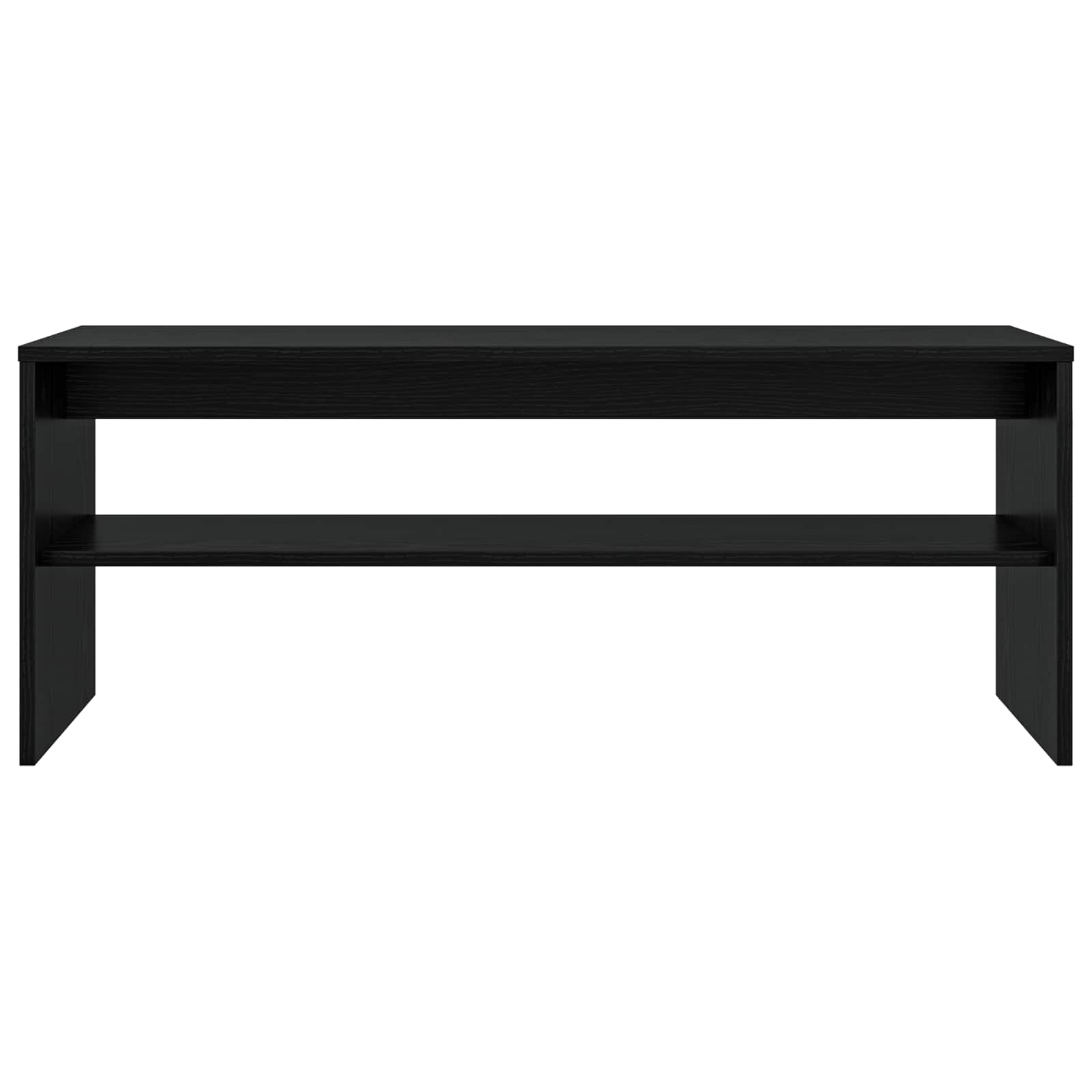 vidaXL TV Cabinet 100 x 35 x 40 cm Black Oak Engineered Wood 5