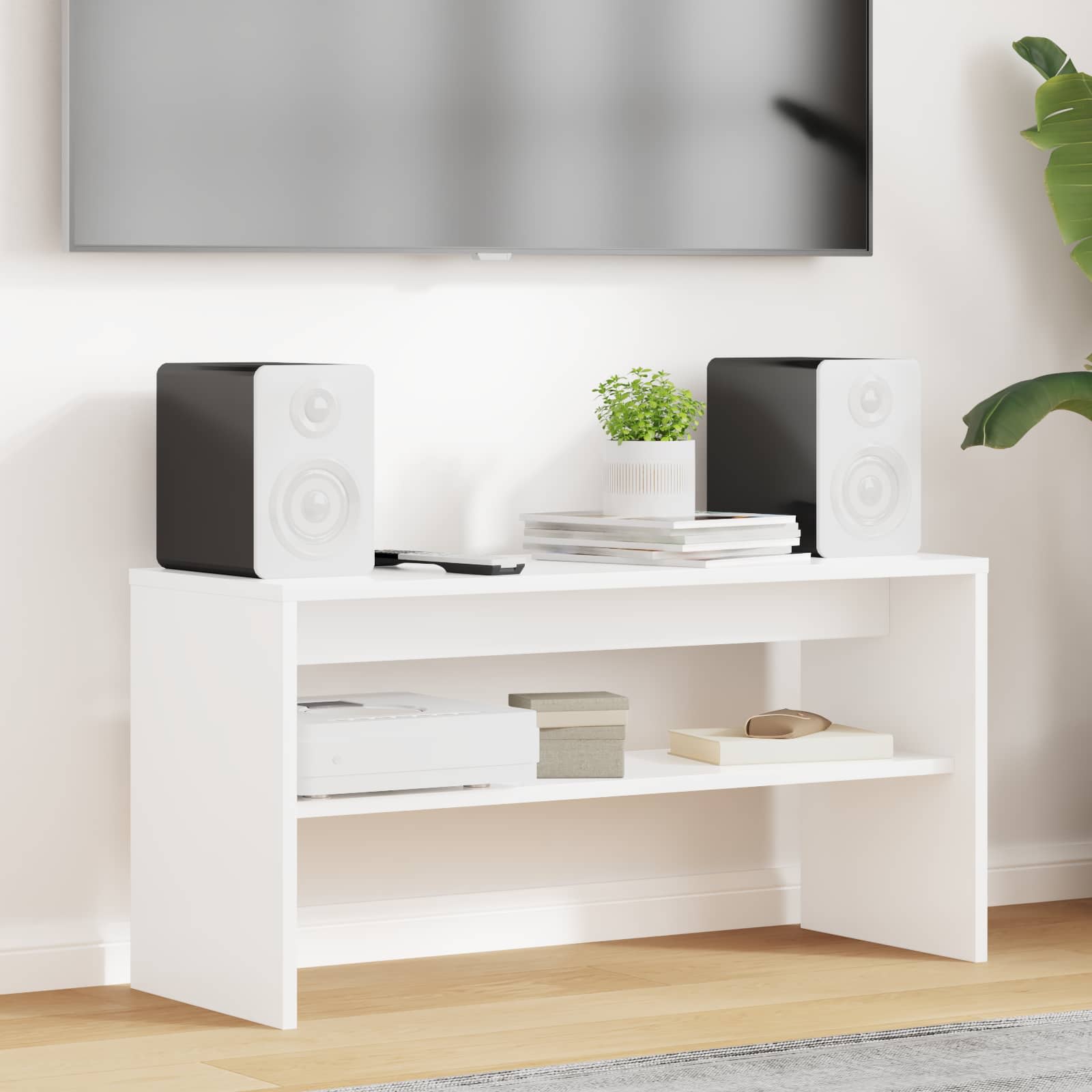 vidaXL TV Cabinet 80 x 30 x 40 cm White Engineered Wood 1