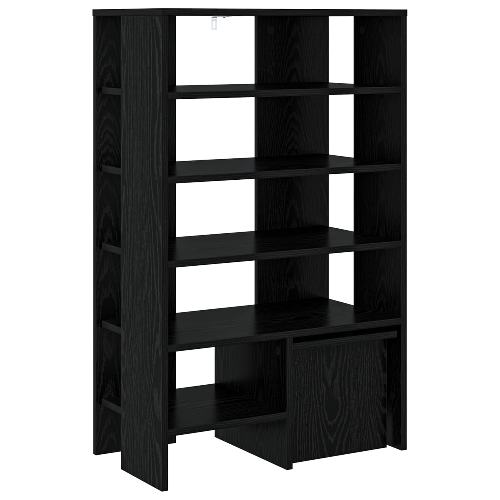 vidaXL Shoe Cabinet 2 pcs 62 x 35 x 100 cm Engineered Wood Black Oak 5