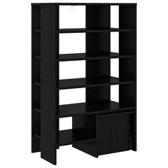 vidaXL Shoe Cabinet 2 pcs 62 x 35 x 100 cm Engineered Wood Black Oak 5