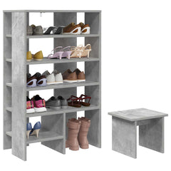 vidaXL Shoe Cabinet 2 pcs 62 x 35 x 100 cm Engineered Wood 3