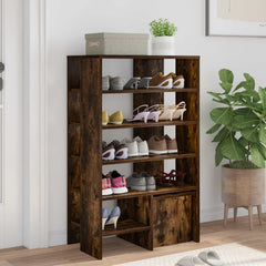 vidaXL Shoe Cabinet 2 pcs 62 x 35 x 100 cm Engineered Wood Smoked Oak 4