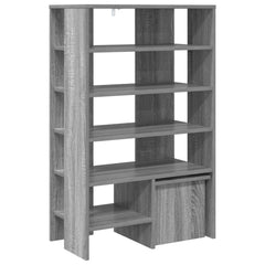 vidaXL Shoe Cabinet 2 pcs 62 x 35 x 100 cm Engineered Wood Grey Sonoma 4
