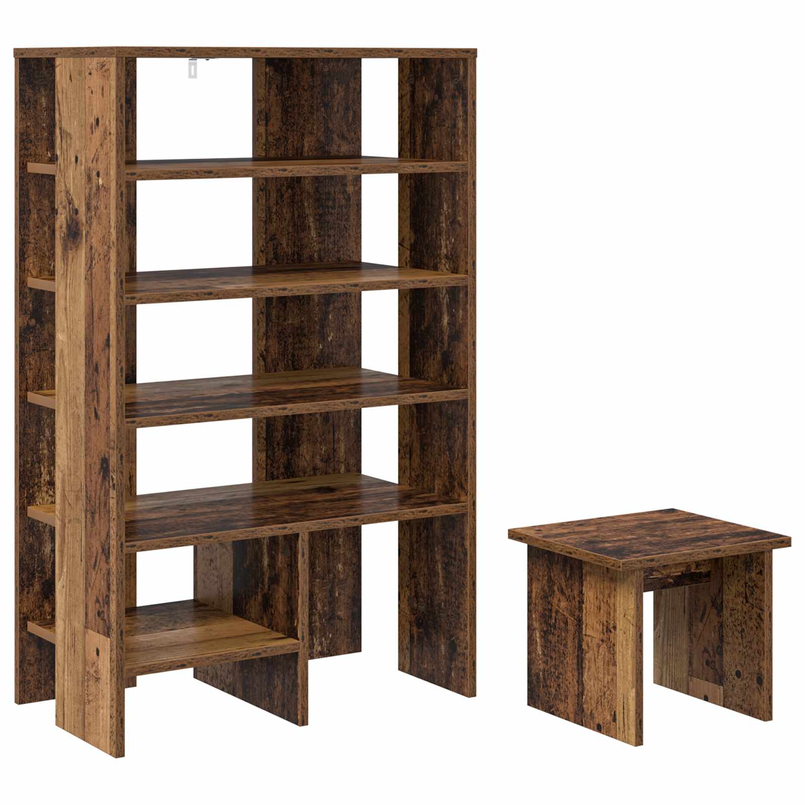 vidaXL Shoe Cabinet 2 pcs 62 x 35 x 100 cm Engineered Wood Old Wood 2
