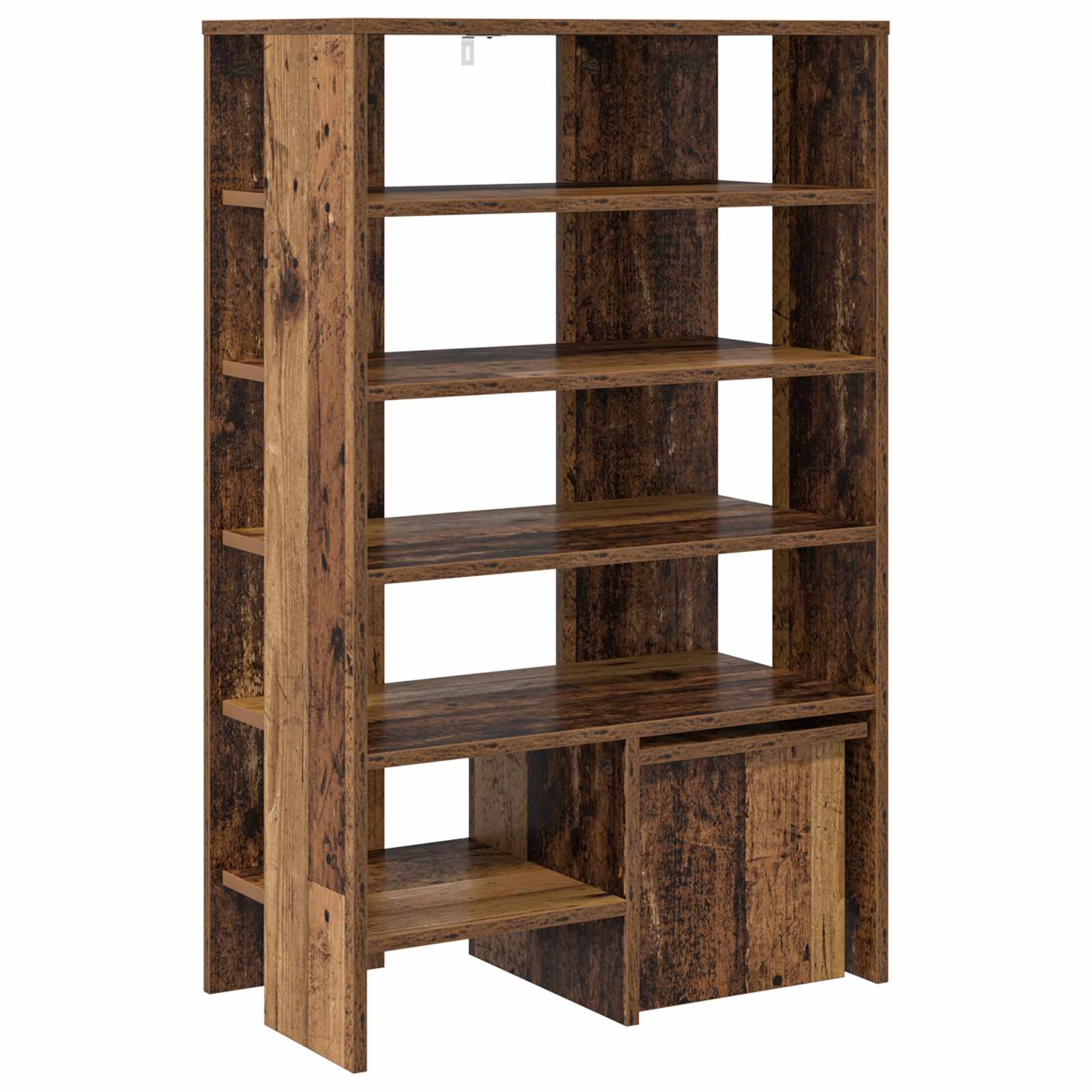 vidaXL Shoe Cabinet 2 pcs 62 x 35 x 100 cm Engineered Wood Old Wood 5