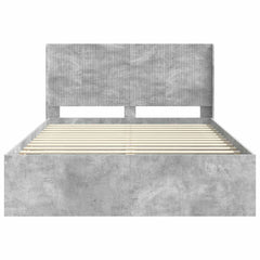 Bed Frame with Storage and Headboard Length 200 cm Concrete Grey 160 cm