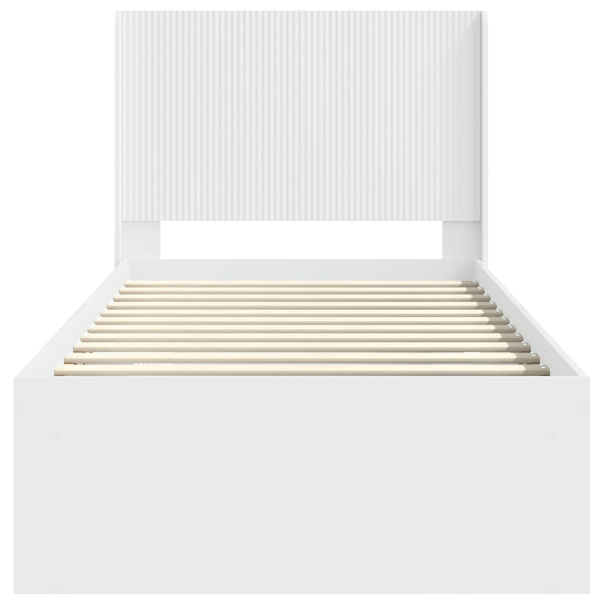 Bed Frame with Storage and Headboard 90 x 190 cm White
