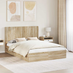 Bed Frame Storage Headboard Length Sonoma oak