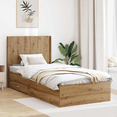 Bed Frame Storage Headboard Artisan oak
