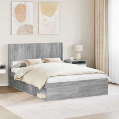 Bed Frame Storage Headboard Grey Sonoma
