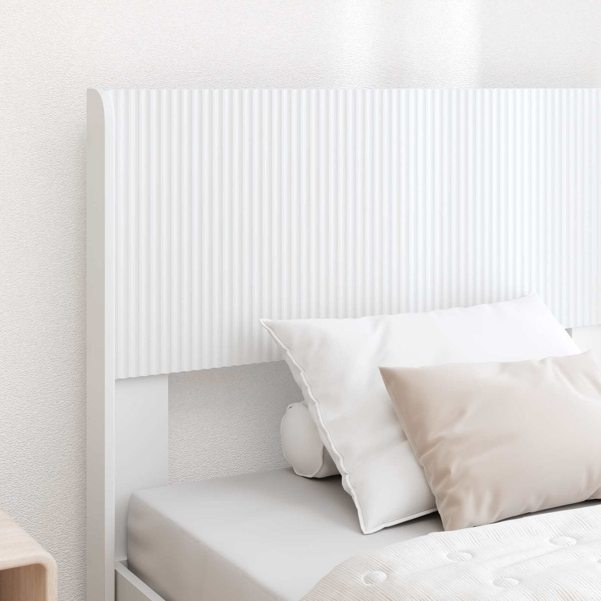 Bed Frame with Storage and Headboard 75 x 190 cm White