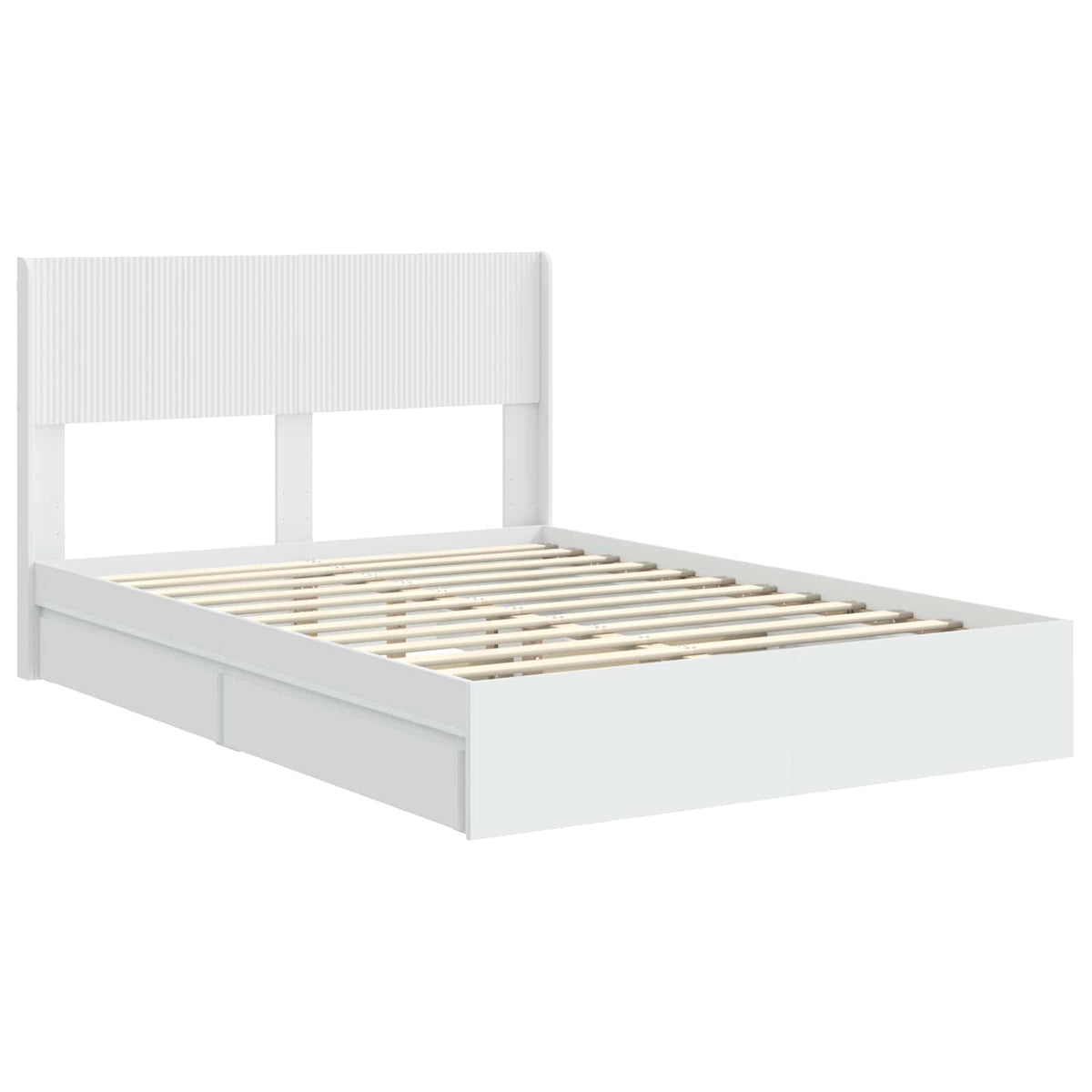 Bed Frame Storage Headboard Length White