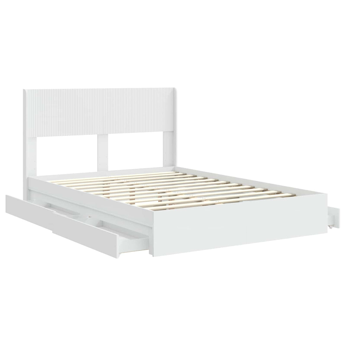 Bed Frame Storage Headboard Length White
