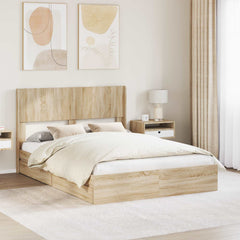 Bed Frame Storage Headboard Length Sonoma oak