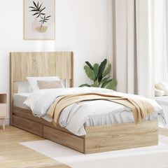 Bed Frame Storage Headboard Length Sonoma oak