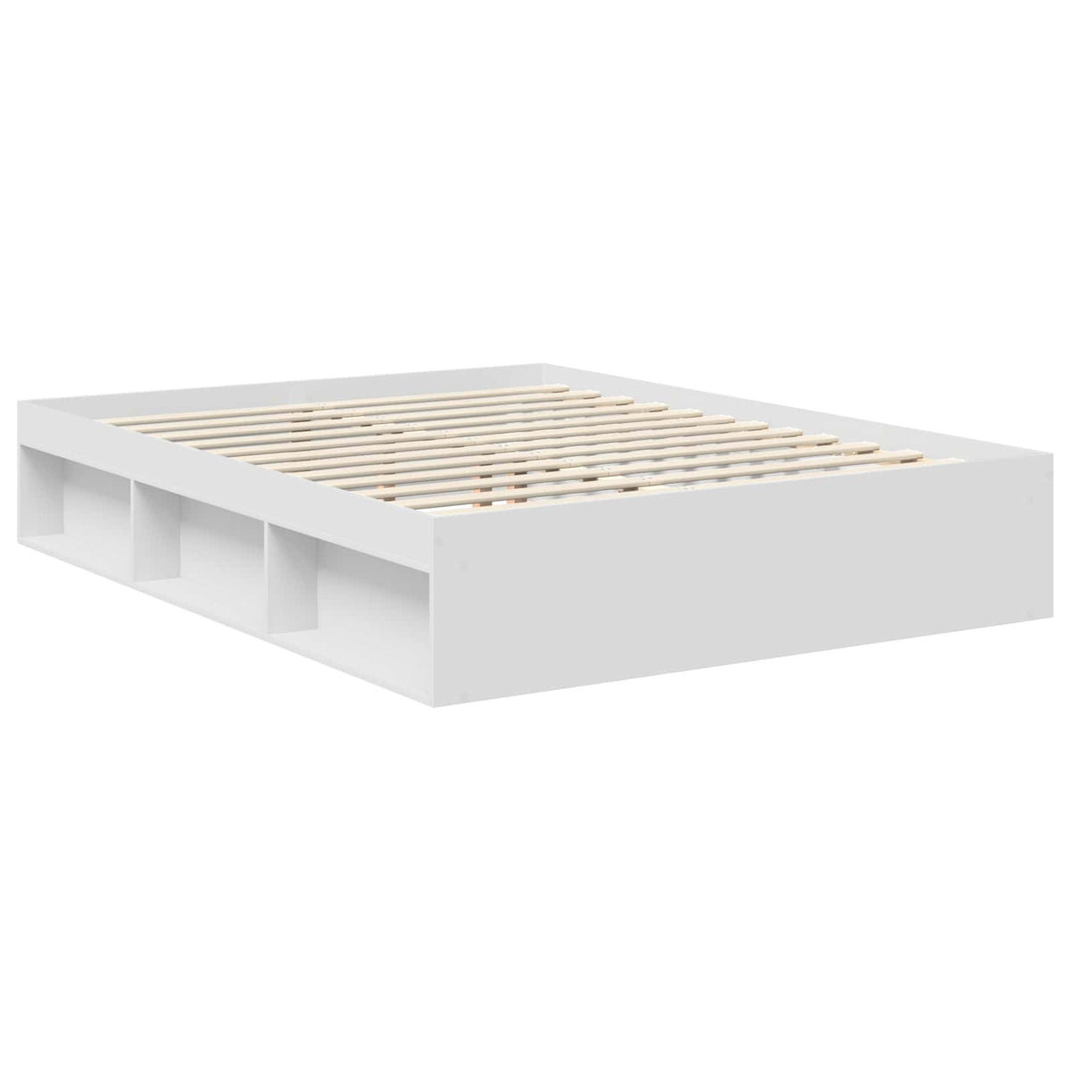 Bed Frame Solid Pine Wood White