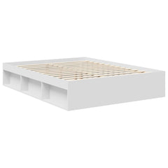 Bed Frame Solid Pine Wood White