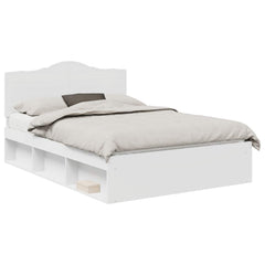 Bed Frame Solid Pine Wood White