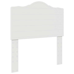 Bed Frame with Headboard 75 x 190 cm Solid Pine Wood White