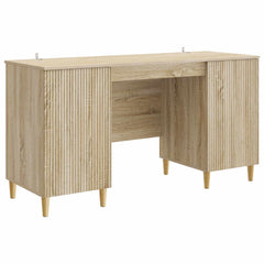 Desk with Shelf 142.5 x 50 x 75 cm Engineered Wood Sonoma oak