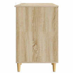 Desk with Shelf 142.5 x 50 x 75 cm Engineered Wood Sonoma oak