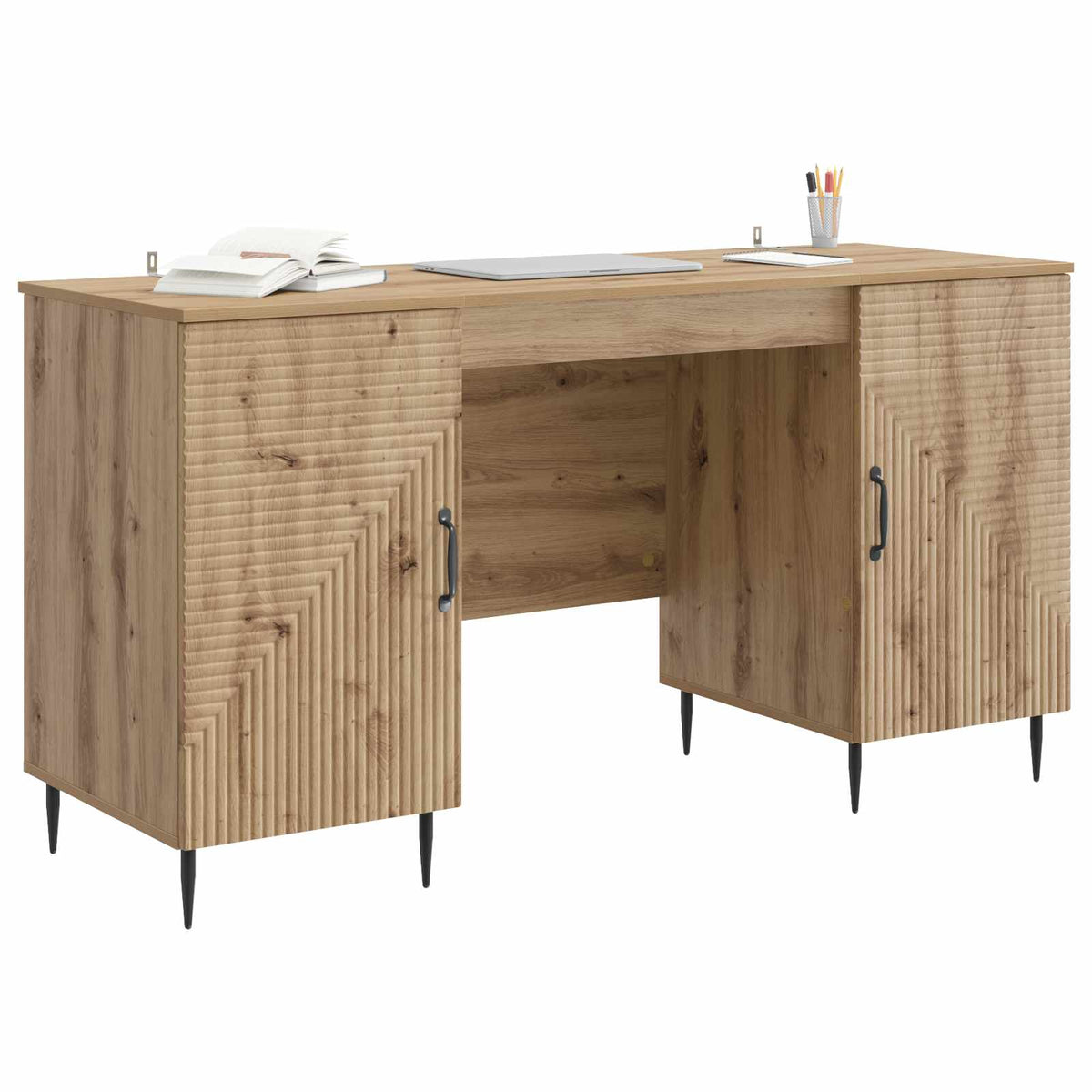 Desk 142.5 x 50 x 75 cm Engineered Wood Artisan oak