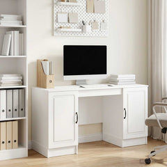 Desk 142.5 x 50 x 75 cm Engineered Wood High gloss white