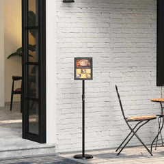 vidaXL Trade Show Displays Black 25 x 25 x 125 cm Aluminum 1