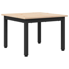 vidaXL Coffee Table Natural 50 x 50 x 36 cm Solid Pine Wood 2