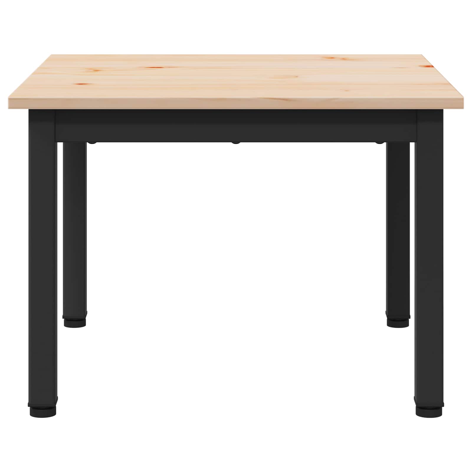 vidaXL Coffee Table Natural 50 x 50 x 36 cm Solid Pine Wood 5