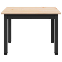 vidaXL Coffee Table Natural 50 x 50 x 36 cm Solid Pine Wood 5