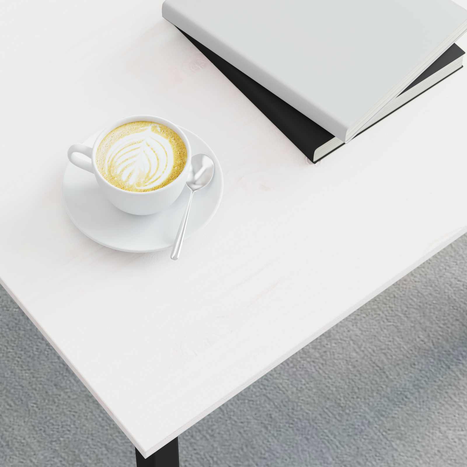 vidaXL Coffee Table White 50 x 50 x 36 cm Solid Pine Wood 4