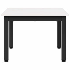 vidaXL Coffee Table White 50 x 50 x 36 cm Solid Pine Wood 5