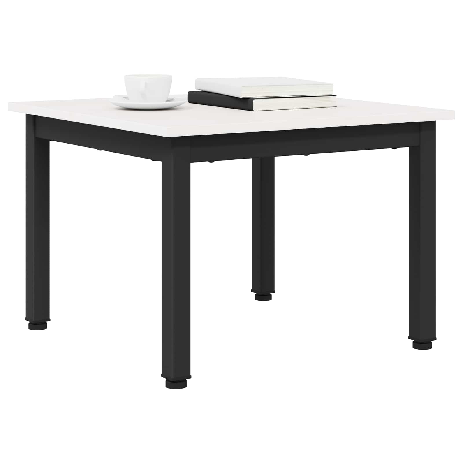 vidaXL Coffee Table White 50 x 50 x 36 cm Solid Pine Wood 3